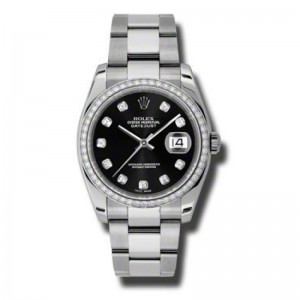 Rolex Datejsut Black Diamond Dial Schwarzes Zifferblatt mit Diamanten 116244-BLKDDO Replik-Uhr